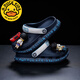 GDUCK KIDS children's slippers for girls summer hole shoes for boys non-slip bag head medium-sized children's parent-child sandals baby beach shoes gray - McDonald Dinosaur upgraded version 39 [inner length is about 23.5cm]