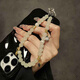 Beiyipin téléphone mobile longe style poignet ping an xile perle suspension bracelet women's Ins Crystal perles de suspension de la chaîne suspendue à la main suspension de téléphonie mobile