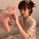 Langsha Bing Seidenpyjamas für Frauen in Sommerdünnen Shorts Shorts für den Sommer einfachen Buchstaben Druck lässig Seide Home Clothing Set hochwertiger YFY-9904 m [Empfohlen 80-100jin [Jin gleich 0,5 kg]]