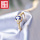 Shelly tanzanite ring for women s925 silver niche design ring tanzanite bare stone self-discipline couple ring index finger ring 01#s925 silver tanzanite ring