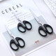 Office scissors, children's handmade scissors, student diy paper scissors, paper knife, stainless steel black small scissors, art scissors 6CMX12CM*3 pieces