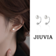 Jiuweiya Women's Earrings S999 Pure Silver Freshwater Pearl Exquisite Fashion Temperament Back-hanging Earrings Anti-Loss Design Nourishing Ear Holes S999 Pure Silver Freshwater Pearl Earrings Gift Box