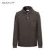 GANT/GANT 24 spring men's lapel buttoned wool blended solid color pullover sweater sweater bottoming shirt 248-Camel M
