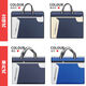 Портативная сумка документа A4 Canvas File Bag Bag Сумка официальная сумка документа сумки на молнии офисная информация Business Information Печать OGO 687 Скрытый синий - без ширины боковой