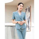 Zimeiqiao Suite à manches courtes ensemble pour les femmes de bijoux mince d'été haut de gamme vendant des costumes professionnels commerciaux vêtements de travail usure 682 matcha Green Women's Suit M M