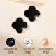 Givenchy light luxury four-leaf clover earrings for women agate necklace earrings earrings jewelry birthday gift for girlfriend black onyx four-leaf clover earrings