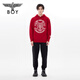 BOY LONDON冬男女同款毛衣圣诞新年红弹力套头针织衫N60018 红色 XS