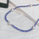 Lie Rui natural sea water hemp pearl natural tanzanite necklace niche design clavicle chain simple versatile high-end sense blue 8-9mm