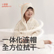 Potatokids children's bathrobe absorbent and quick-drying hooded cloak for boys and girls wearable medium and large children 7a antibacterial bath towel