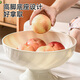YOUQIN Fruit Plate Living Room Home High-Looking Coffee Table Fruit Plate Light Luxury Style Drainage Tray Dry Fruit Plate for Tea Break Drainable with Cover Cream White