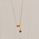 OFK old phoenix 999 gold new style small waist five-pointed star AB chain necklace is versatile, fashionable and light