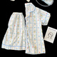 
Bear children's pajamas for women in summer short-sleeved little girl 2025 new sweet girl home clothes kids suit 753# soft skin-friendly [short-sleeved + shorts] 160 [M code] 150-160CM 85-100Jin[Jin equals 0.5 kg]