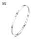 Misu PT950 platinum four-leaf clover bracelet for women, high-quality platinum bracelet, fashionable and versatile plain ring birthday gift, inner diameter 52mm, weight 6.5-6.7 grams