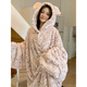 Chuangjingyi chooses winter plus velvet long skirt pajamas leopard print big nightgown coral velvet autumn and winter 2024 new simple loose one-piece 679* pink camouflage big nightgown Follow the store small M 160 suitable for height 150-160