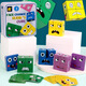 Face-changing Rubik's Cube Expression Building Blocks Puzzle Children's Education Early Education Kindergarten Parent-child Interactive Game Wooden Toys Color Box Model Face-changing Rubik's Cube with Bell 15.5*15.5*4.5cm