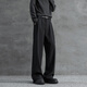 
SWAMP AREA three-book pendant trousers men's spring and summer thin straight-leg pants high-end casual suit pants KS22 black L