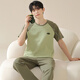 Langsha Herren-Pyjamas Herren Frühling und Sommer reines Baumwoll-Kurzärmelhosen Dünne Sommer Teenager Home Clothing-Anzug können außerhalb F-13603 2xl getragen werden