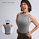 MAIA ACTIVE 2in1 comes with a cup and can be worn outside in summer, yoga sports and fitness underwear, short top training vest, elegant gray M