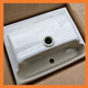 
K-14715T-1G single hole white Palimon fashion basin on counter basin semi-inlaid bathroom ceramic single hole
