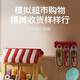 Linguo British Quality Children's Kitchen Toy Set Playing House Cooking Simulation Kitchenware Set Baby Boy and Girl [Kitchen Matcha Green] + Qinning Green Shopping Cart