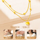 Chinese gold love gold necklace nine transfer beads 18K gold chain set birthday gift for girlfriend and wife's birthday practical 18K gold love chain set