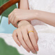 Lukfook Jewelry Gold Ring Loach Back Ancient Method Pure Gold Couple Gift Price F63G0024DS No. 15 - About 3.87 grams