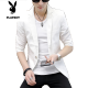 Playboy Summer nuevo traje de manga cúbica de manga cúbica de hombres jóvenes tendencia de traje de manga delgada coreana de verano 835 negro (traje de manga de media) 2xl 135-150Jin [Jin iguala 0.5 kg]
