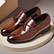 Voiture classique transfrontalière de grande taille British Business Casual Leather Shoes Youth Versatile Coréen Men's Chaussures noir 9923 38