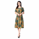 Dengsentu Guangzhou Robe féminine haut de gamme Robe pour femmes de l'âge moyen de l'âge moyen en soie de soie de soie à manches courtes 683 à 2 xl 100jin [Jin est égal à 0,5 kg]