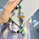 Beiyipin Panda Mobile Phone Lanyard Mobile Phone Chain Wrist Lanyard Short Bead String Chain Women's High-end Sense Pendant Hand-proof Drop Pendant Personalized Cute Pet Pendant
