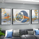 
Modern simple sofa background wall decoration painting living room abstract hanging painting light luxury TV wall painting crystal porcelain mural TXMG9740 middle 80*60cm/right 40*60cm suitable for 2.