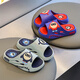 Children's slippers for big children in summer cartoon thick-soled non-slip household slippers for boys and babies for boys and girls to wear outside Eggboy - Gray 30-31 sizes 19cm inner length