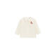 White wheat children's 2025 spring new long-sleeved girls' spring and autumn skin-friendly bottoming shirts boys' polo shirts off-white 80