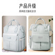 Aiboshi Mummy Bag Backpack Multifunctional Back Milk Bag Large Capacity Baby Outing Lightweight Mother and Baby Bag Pampa Gray M366