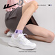 Huili women's shoes breathable sports shoes for women's soft sole light shoes casual running shoes 3022 white/purple 39