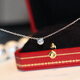 Fujiu small flying saucer booger small bubble single diamond pendant clavicle chain for women high-end simple and exquisite stacked 925 silver plated 18k gold silver model one diamond necklace