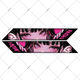 Li Lang Li Siqi bicycle sticker personalized car sticker road lower tube animation eye kill mountain bike body JDM decoration protection style 3 [one pair]