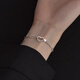 Guanpu Pavilion Fat Donglai's same style pt950 platinum bracelet PT950 female platinum bracelet with starry sky 520 for girlfriend's birthday platinum starry heart love bracelet