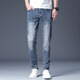 Gozan Luxus High-End Jeans-Print-Spring und Sommer neuer Stil Slim Feet Casual Vielseitige Hose Herrenmarke Tianhu Blue 6630 28 (2 Fuß 1)