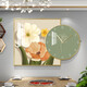 
Nordic simple and fashionable restaurant with clock combination decoration paintings, light luxury dining room background wall hanging paintings, crystal porcelain paintings, TXMG12608 60*60cm+round diameter 40cm, total length 80 elegant