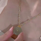 KZD Old Phoenix Jade Necklace Women's Peace Buckle Pendant Niche Design Clavicle Chain Allergy Necklace Free Jade Peace Buckle Necklace + Pendant Set Old