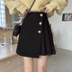 Miao Yijia autumn skirt pleated skirt short skirt spring and autumn skirt black women's winter skirt high-end 2025 new skirt a-line skirt irregular black pleated skirt