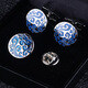 Lie Shang Herren Silber Simple Krawatte Clip Cufflink Set Herren -Krawatten Clip Geburtstag Geschenkbox mit 24 Karat Gold reines handgefertigt