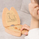 Originale Absicht, Babyzähne Gedenkbox, Wollsammlung Box, Nabelschnurspeicherflasche, Babyzähne Aufbewahrungsbox, Babygeschenk [verspotteter Hund] Buchenholz -Baby -Babyzähnebox