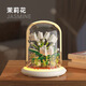 Jihui kompatible Pelletbaugruppe Bausteine ​​Rose Pflanze Immortal Blumen Desktop Oramentlampe Bildungsgeburtstagsgeschenk Spielzeug M1098 Tulpen (Laterne Halter + Farbbox