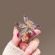 Yin Muchi French iris brooch, high-end women's exquisite crystal corsage, niche design pin, suit decoration gift, XZ0556 iris brooch