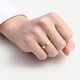 Fu Xifeng gold ring for men and women, pure gold 999 ancient method wide-faced safe and sound ring ring, couple ring, 5.99 grams (please leave a message when ordering)