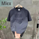 MLEX电迈服饰新款立体钢印双B字母休闲.T恤 YS 9856男女款 白色 M 90-110