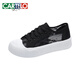 Cartelo 2025 Chaussures en maille neuves d'été Small Small White Women's Shoes Touvas Chaussures polyvalentes Sole épaisse chaussure de planche respirante 9902 noir 38