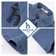 HAZZYS brand children's clothing girls' dress 2025 summer new style thin, comfortable, soft, classic pointed collar simple half-sleeved skirt blue denim 160